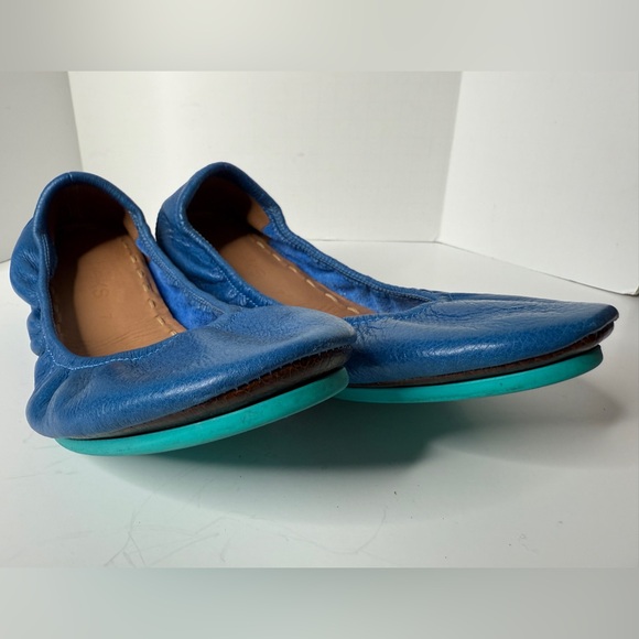 Tieks Gavrieli Size 7 Leather Ballet Flats Slip On Shoes Royal Cobalt Blue EUC - Picture 8 of 10